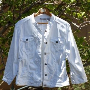 Chico's Platinum White Moto Jacket, 2